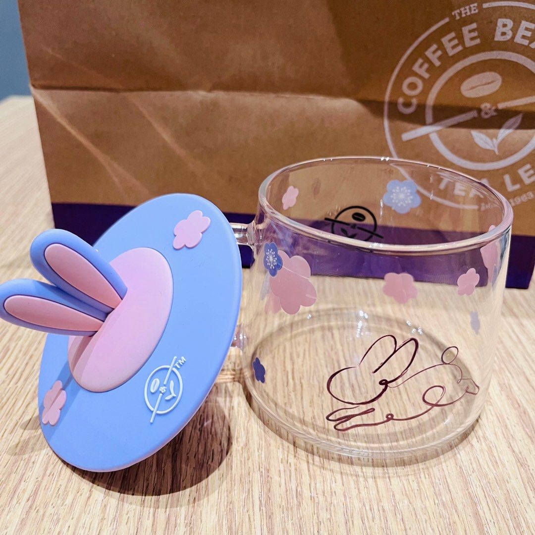 The Coffee Bean & Tea Leave Bunny Grass Mug with Lid, Furniture & Home