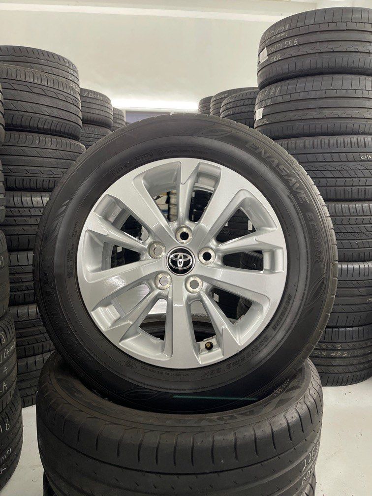Toyota Original 16 Inch Rims with 205 65 16 Dunlop Tyres, Car