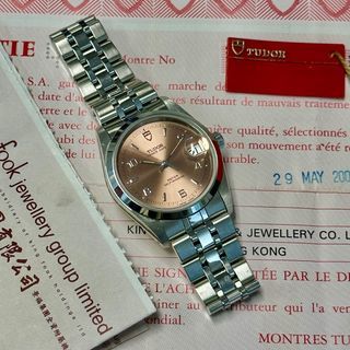 罕有帝舵Tudor Prince Date 74000 香檳金面 34MM光圈