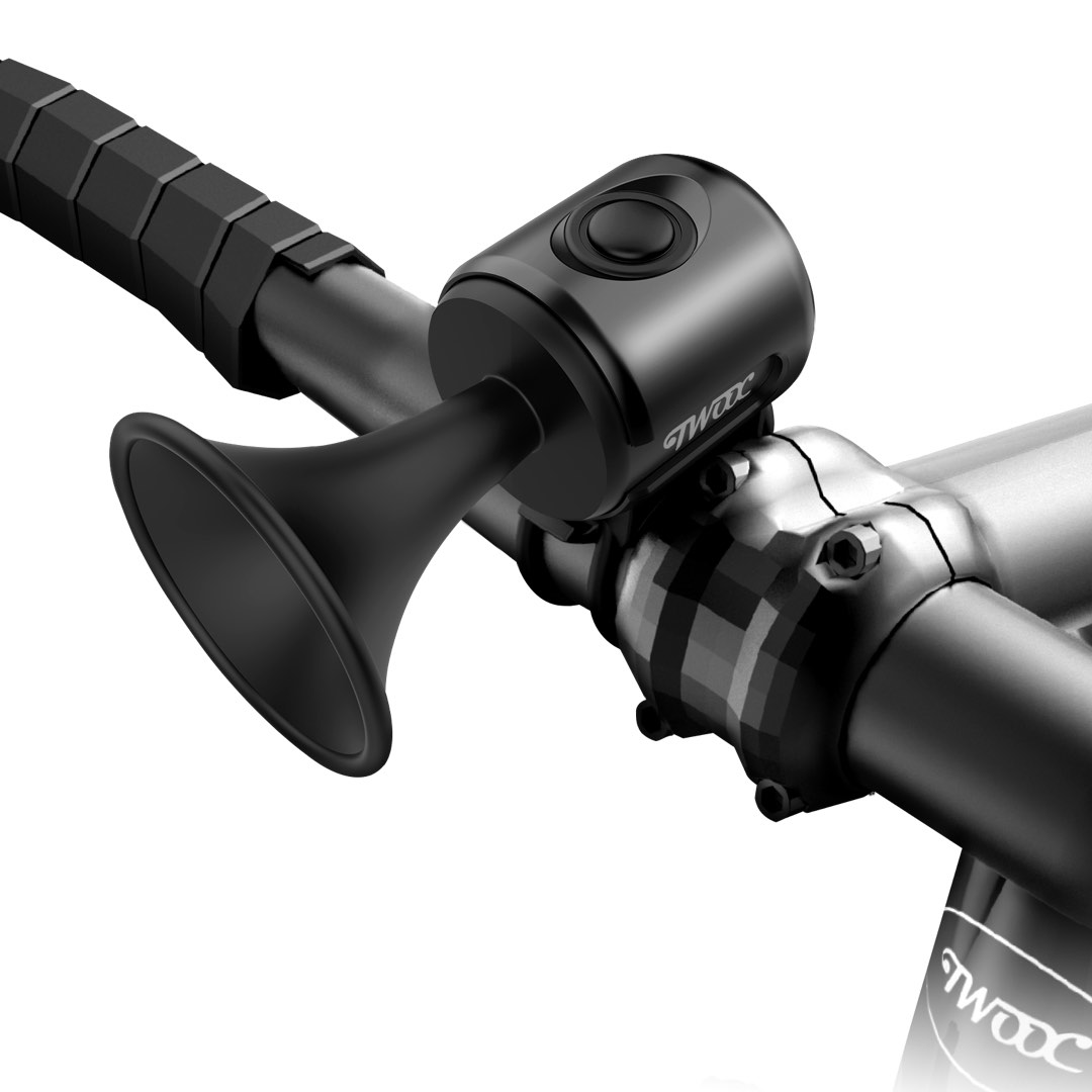 TWOOC Electric Bike Horn 120dB Bicycle Horn with 300mAh Button Battery
