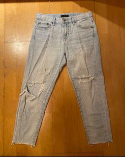 二手Uniqlo 淺色男友牛仔長褲 24腰