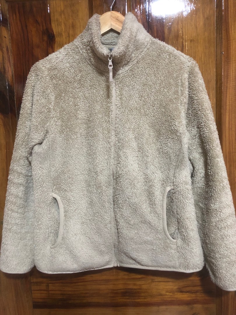 Uniqlo fur jacket on Carousell