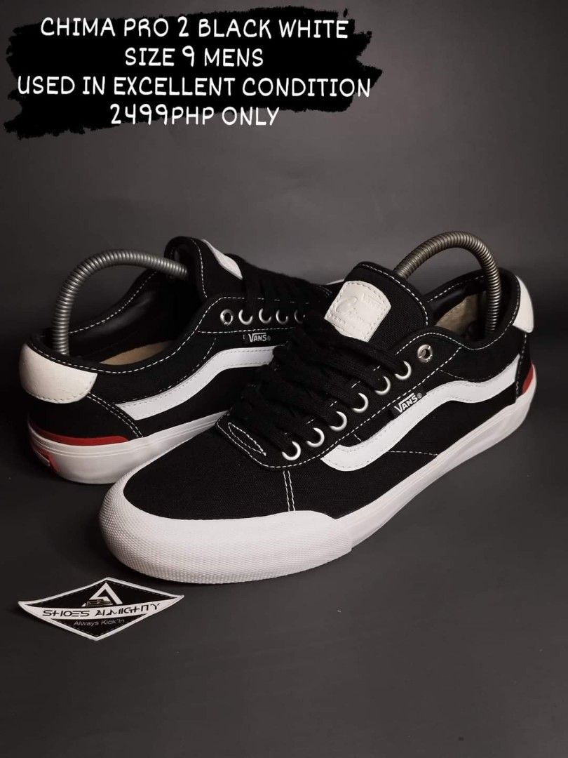 Vans chima pro on sale 2 black white