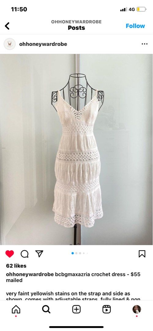 Bcbgmaxazria crochet gown discount