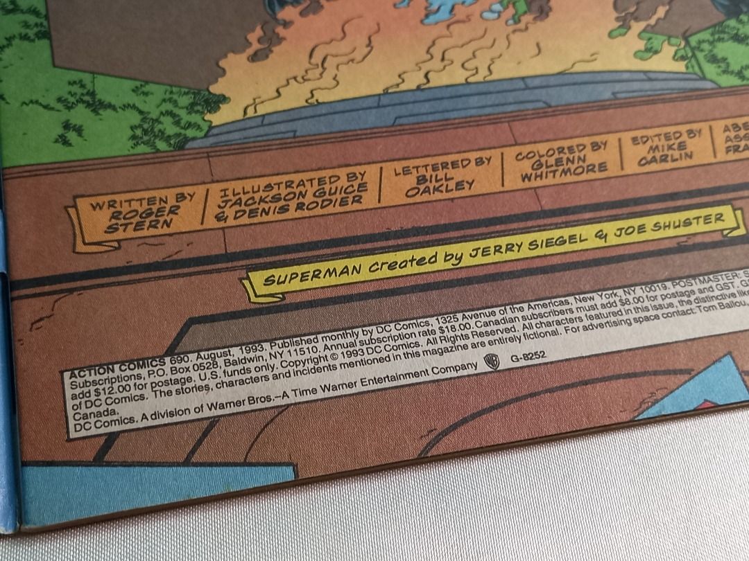 Vintage SUPERMAN In Action Comics #690 August 1993 Published by DC ...