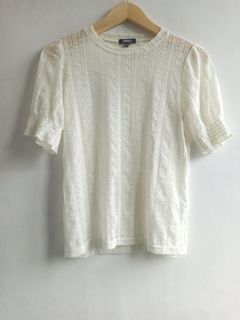 White Lace Top/brukat/blouse brukat/korea top