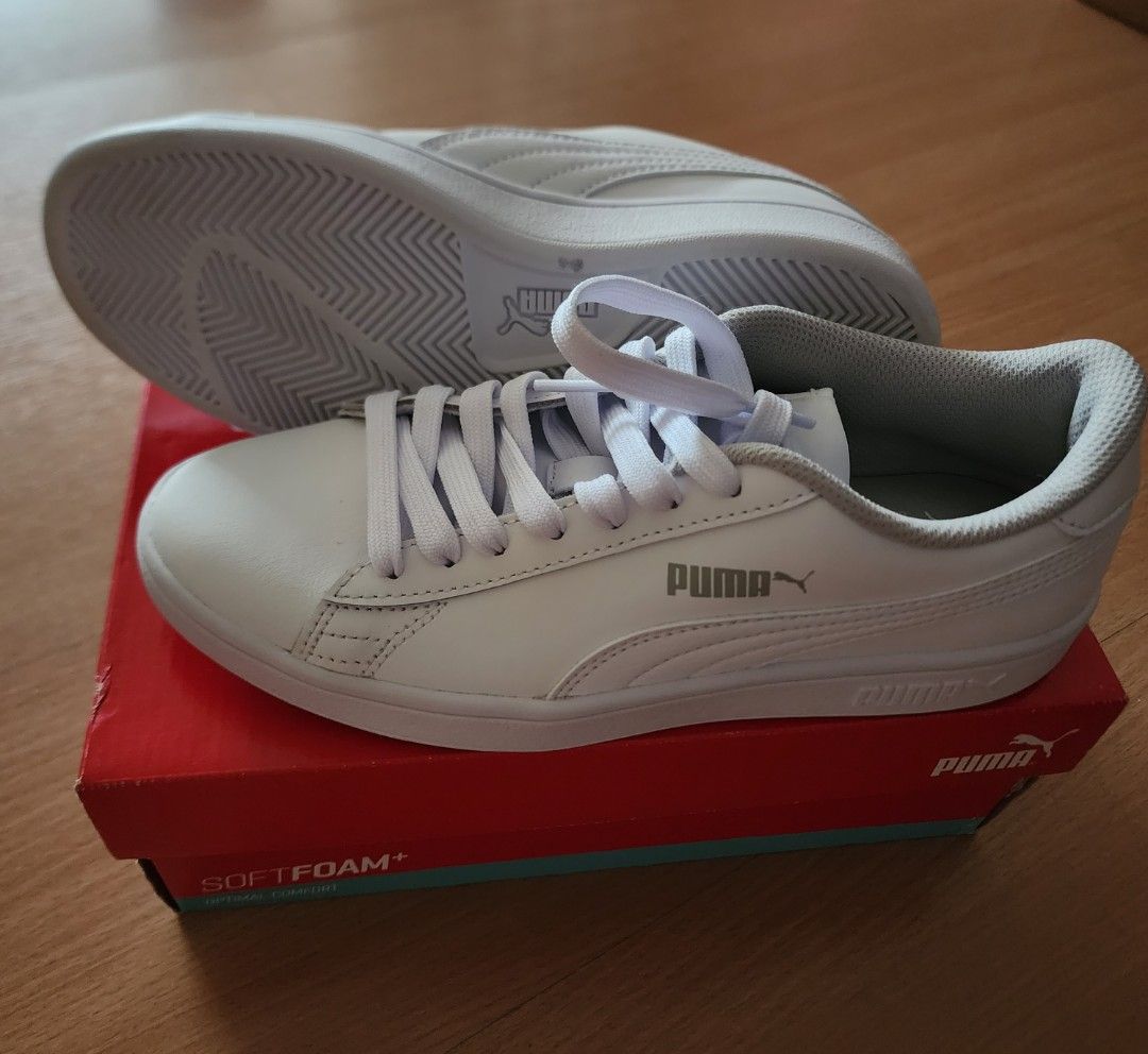 White Puma school shoes