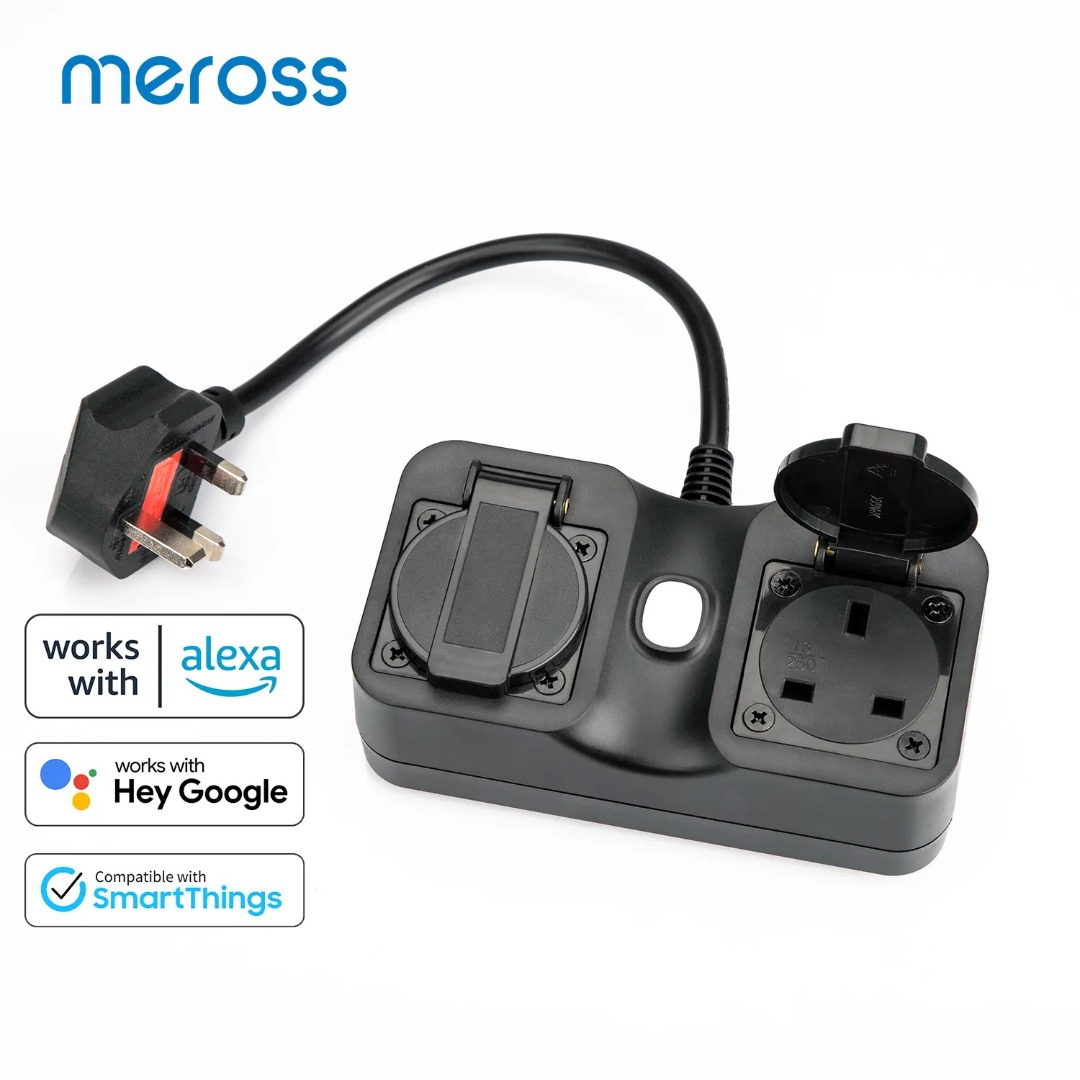 Meross Outdoor Smart Plug, Wi-Fi Outlet with 2 Grounded Outlets