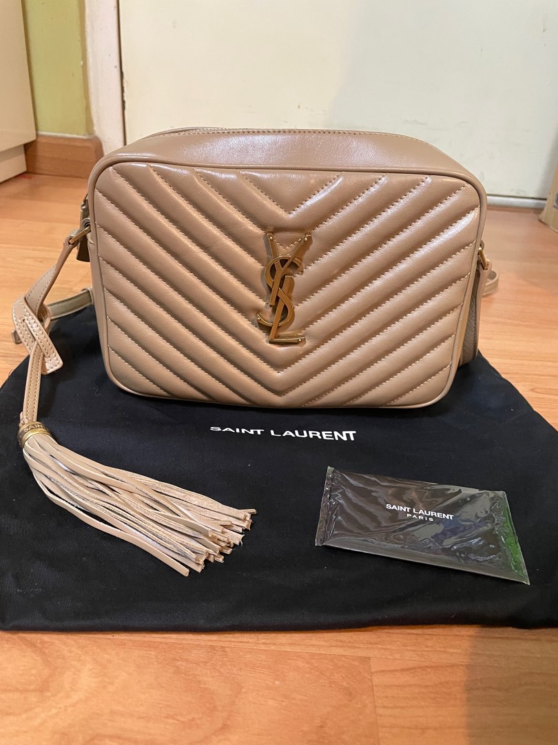 YSL lou camera bag beige, Luxury, Bags & Wallets on Carousell