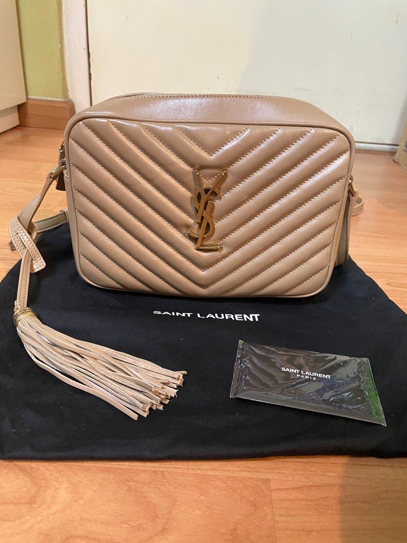 YSL lou camera bag beige, Luxury, Bags & Wallets on Carousell