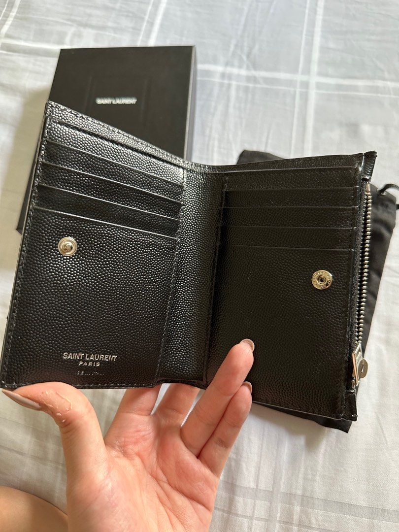 Saint Laurent Cassandra Leather Bifold Wallet