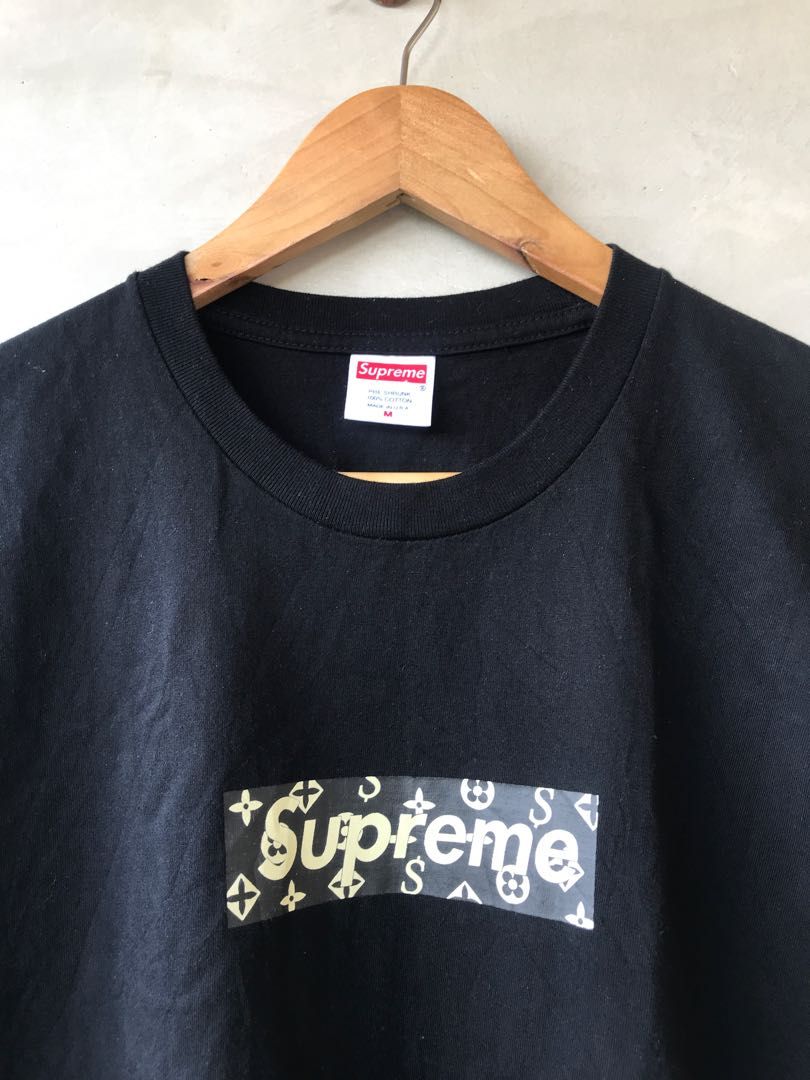 Supreme Supreme “Louis Vuitton” Monogram Box Logo Tee 2000 Yellow XL