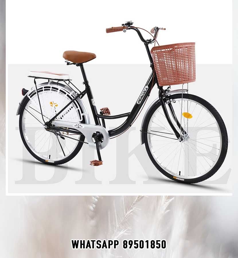 2023 NEW MODEL 26 inch 1 Speed Lady Bike Women Bike City adult male commuter retro bicycle With Single Speed 26 Ladies bike With Back seat black backrack child seat thermal WHATSAPP 89501850