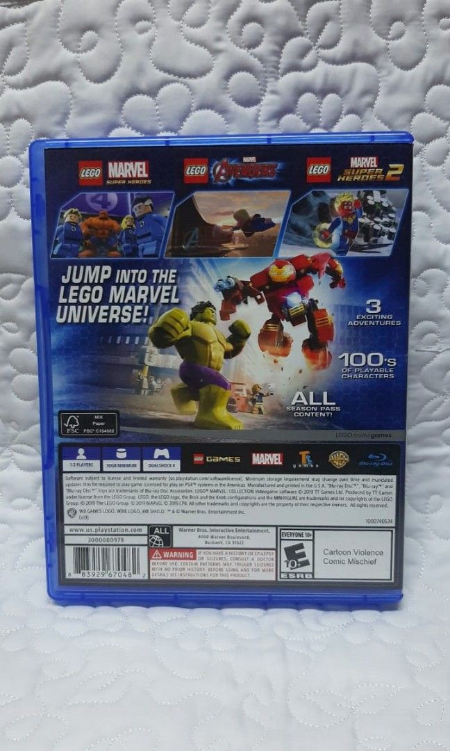 3 in 1 Games Lego Marvel PS4 Video Gaming Video Games
