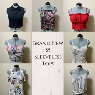 $5 Brand New Sleeveless Tops Collage