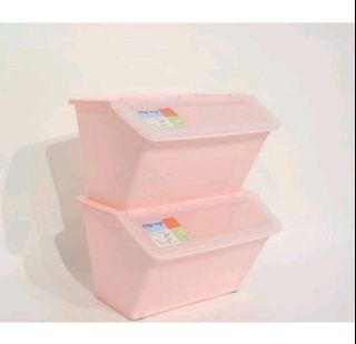 5pcs Flip flop storage boxes pink