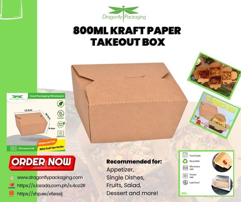800ml Kraft Paper Takeout Box, Food & Drinks, Other Food & Drinks on