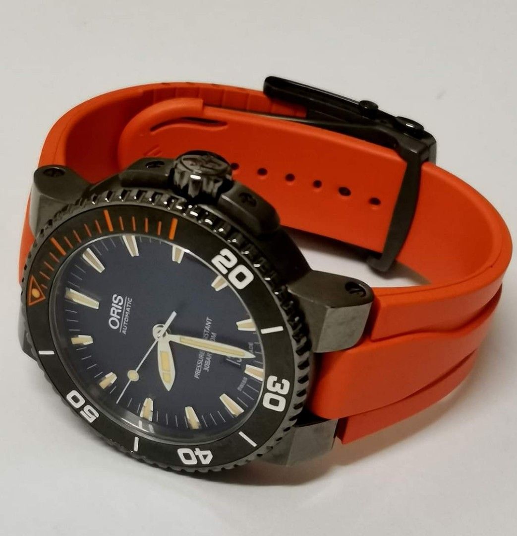 Replacement Orange Red Colour Soft Silicone Band