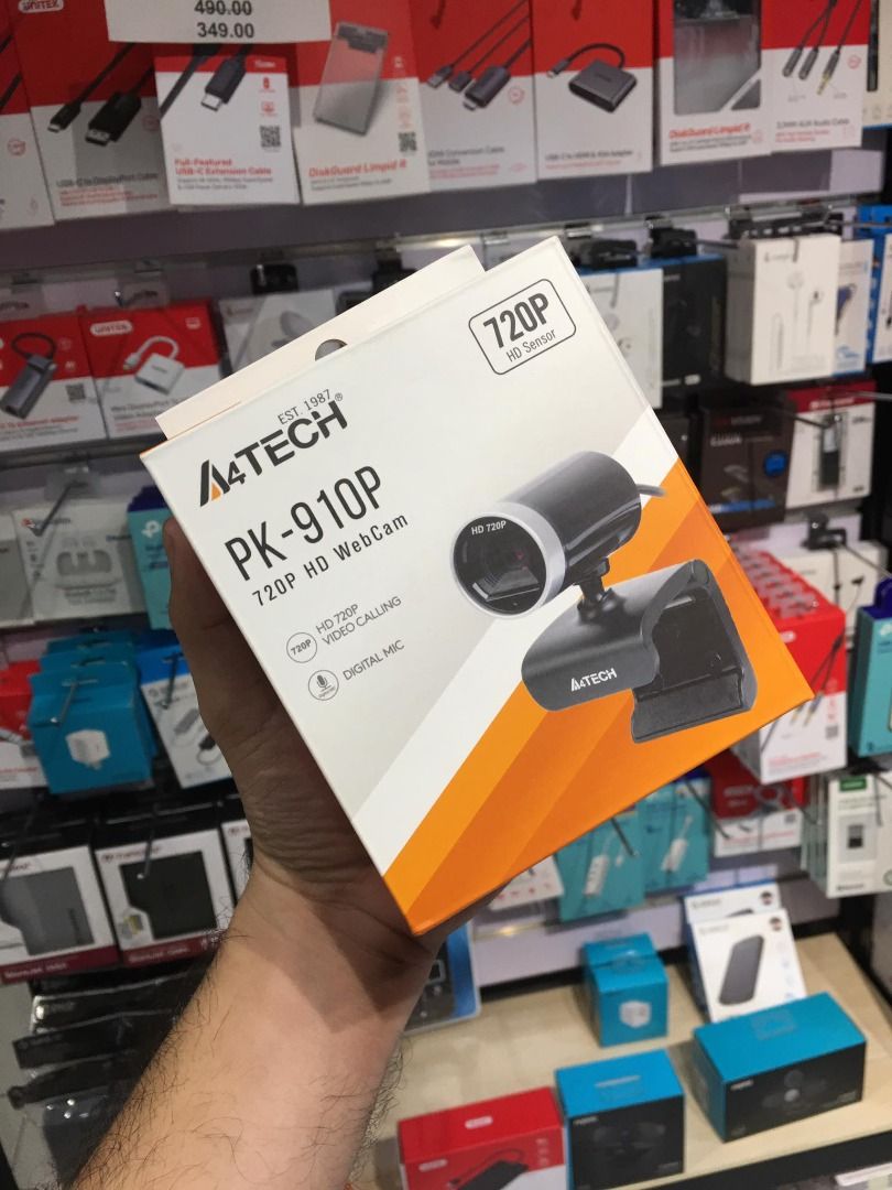 A4Tech PK-910P 720P HD Webcam with Mic, Computers & Tech, Parts ...