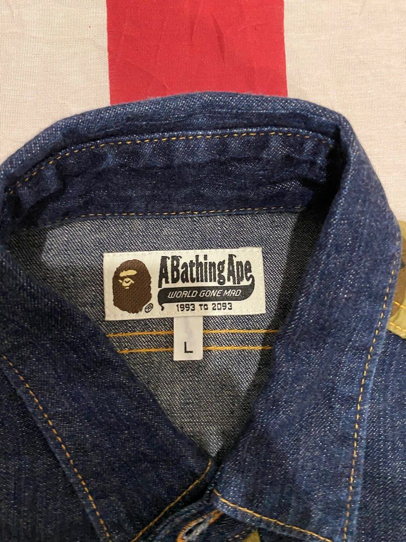 A Bathing Ape Jeans Long Sleeve Men s Fashion Tops Sets Tshirts Polo Shirts on Carousell