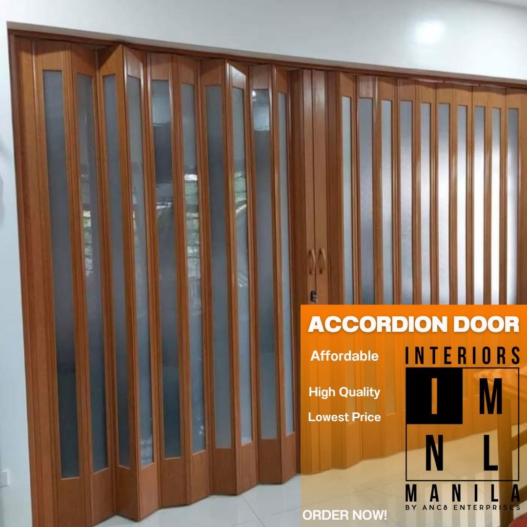 ACCORDION DOOR FOR YOU! (Category: Locks, Doors & Gates) located in Pasig City. Submitted by shacabarles22 (Listing ID 1213053381, Image 1). Description: High Quality Affordable Accordion Door ✔️High Quality Accordion Doors ✔️Hard PVC ✔️Space Saving ✔️Home Partitions ✔️Folding Door ✔️Direct from Supplier ✔️Hassle Free Two types of Door ~REGULAR DOOR ~FRENCH DOOR (with acrylic glass) We provide OCULAR INSPECTION. List of Products: * Window Blinds 