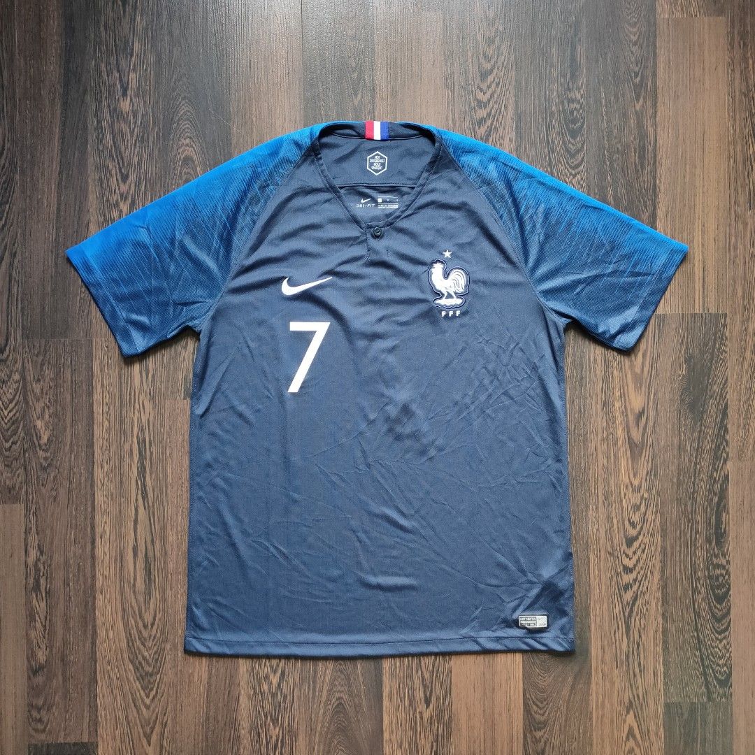 ADIDAS FRANCE F.C 2018 WORLD CUP HOME KIT Football Jersey 7 Griezmann Men s Fashion Activewear on Carousell