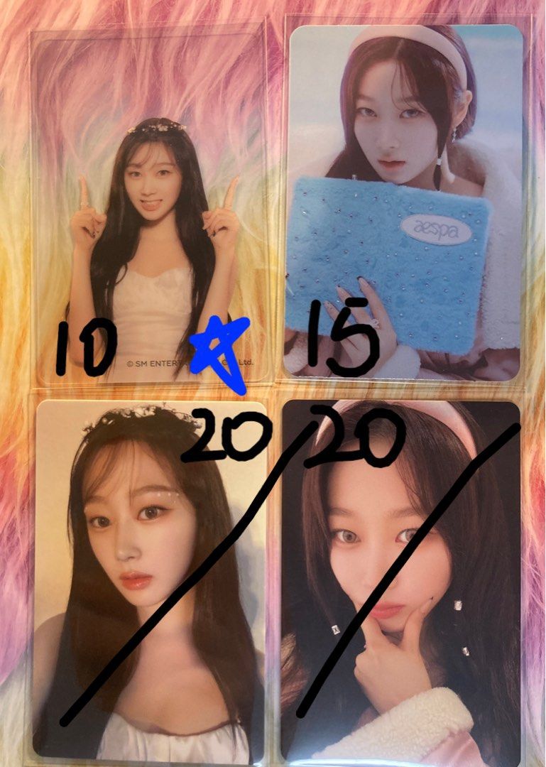 Aespa Lot De 127 Cartes Postales Autocollantes « My