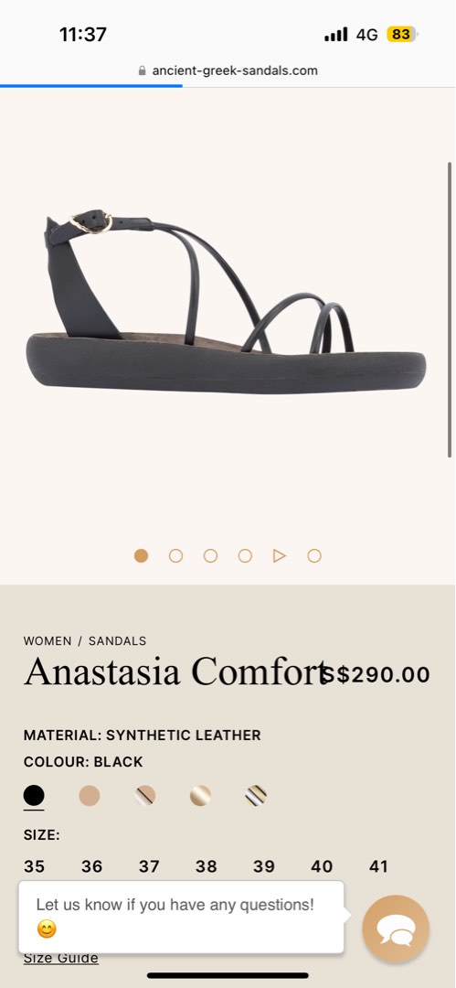 Ancient Greek Sandals Anastasia Comfort Sandals in Black Vegan Leather  Synthetic Leatherette ref.357030 - Joli Closet