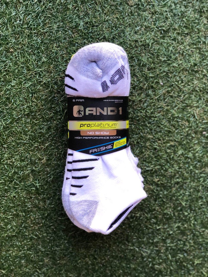 And1 Men s Pro Platinum Cushion Performance No Show Socks Men s