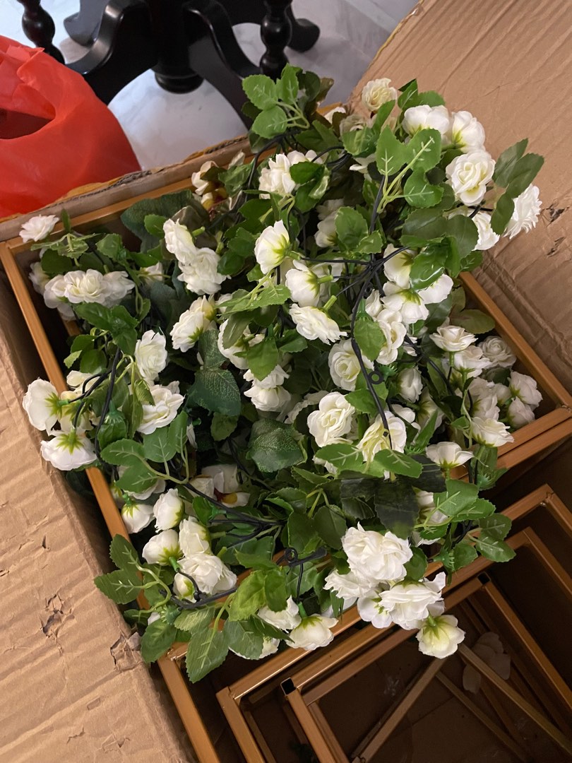 Artificial flowers vine plants, Furniture & Home Living, Home Decor