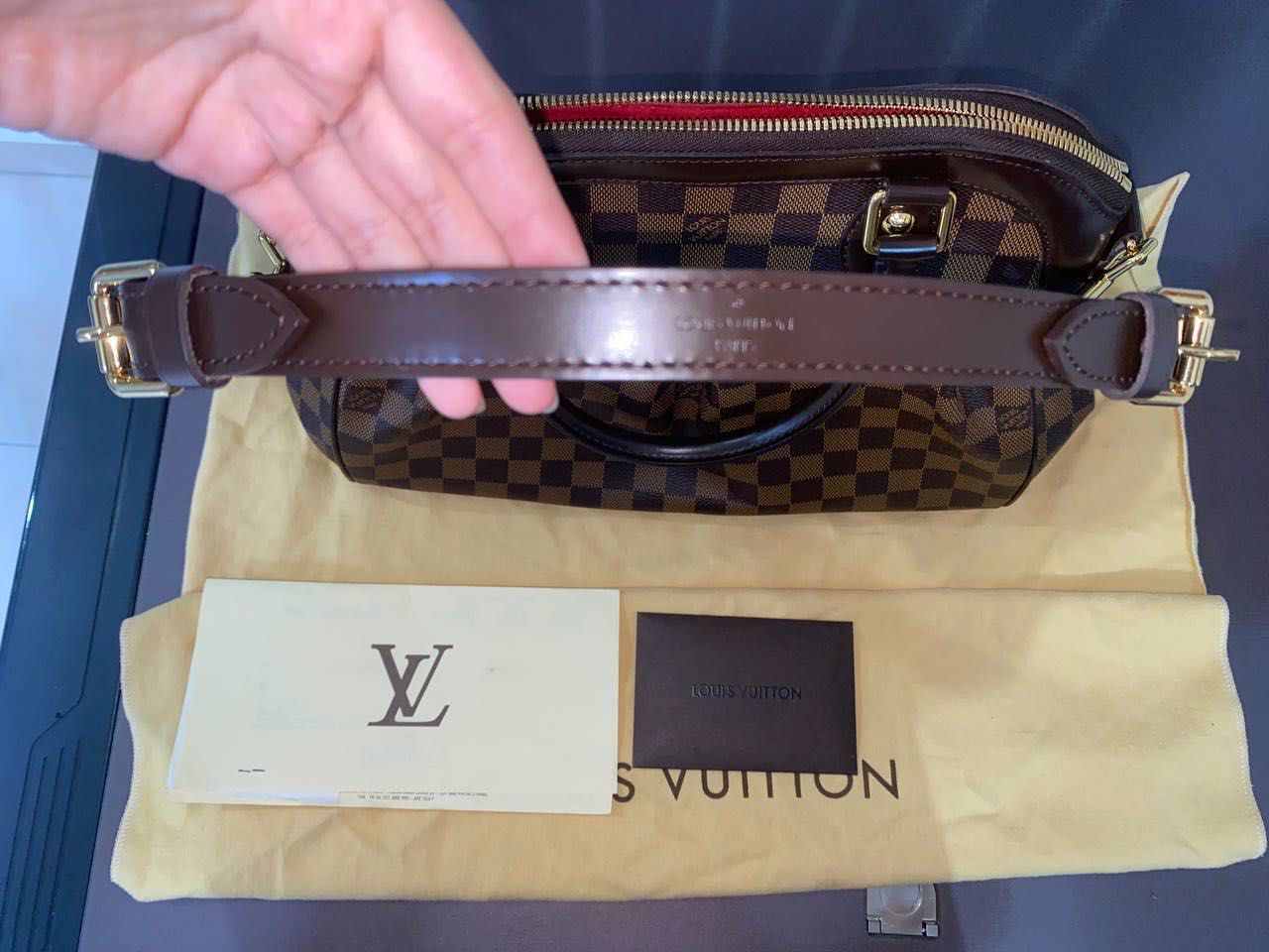 Damier Ebene Trevi PM Satchel Preloved, Excellent Condition S$1200