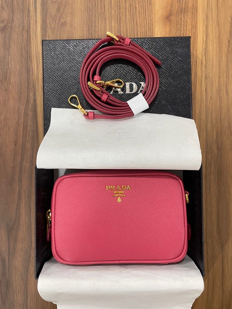 Prada saffiano best sale mini camera bag
