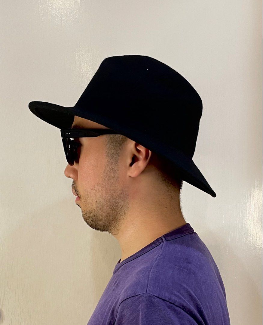 AUTHENTIC ZARA MAN BLACK WOOL RANCHER HAT W/ WIDE BRIM, Men's Fashion