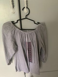 Aztec Off Shoulder Blouse