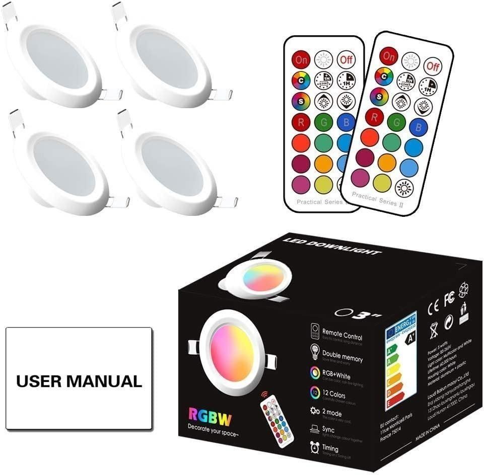 [B720] Jayool LED Recessed Ceiling Lights, Colour Changing Downlights 3