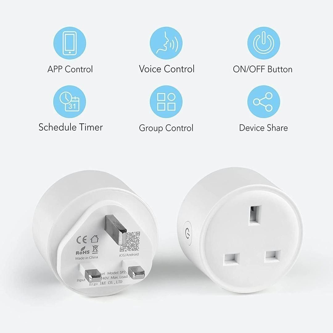 Working with Google Home Alexa No Hub Required Iot Smart Home 13A WiFi  Smart Plug UK - China Smart Plug, Iot