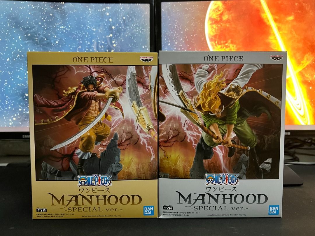 Banpresto One Piece Manhood Set (Category: Figurines & Statues) located in Quezon City. Submitted by jeffabe (Listing ID 1213123760, Image 1). Description: Gol D. Roger Edward Negate *no box MIB Selling as set only Location: Congressional, Quezon City MOP: Gcash, Metrobank Shipping: Any delivery apps only.