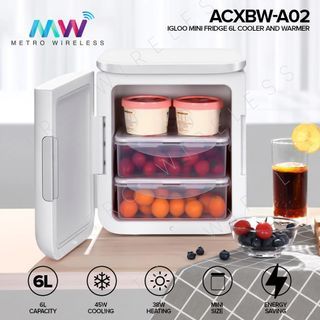 BASEUS Igloo Mini Fridge Cooler and Warmer Refrigerator Dorm Home Use