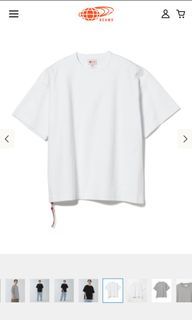 Beams Japan紅繩落肩版型白色T-shirt City boy