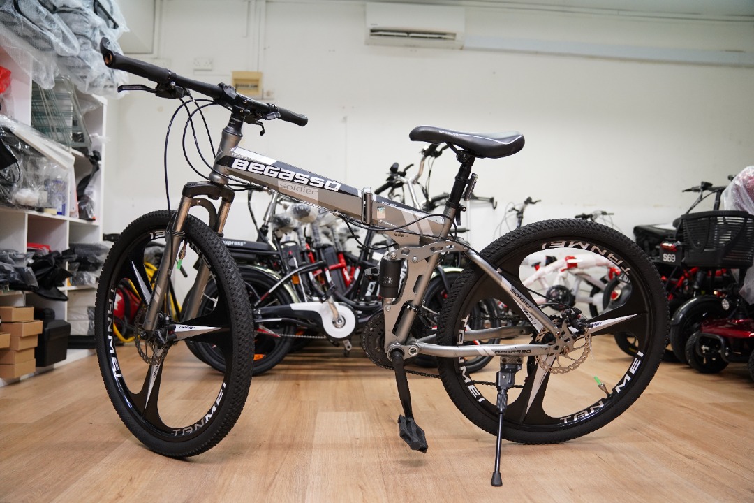 Begasso 24 Inch 21 Speed Shimano Gear Disc Brake Foldable MTB