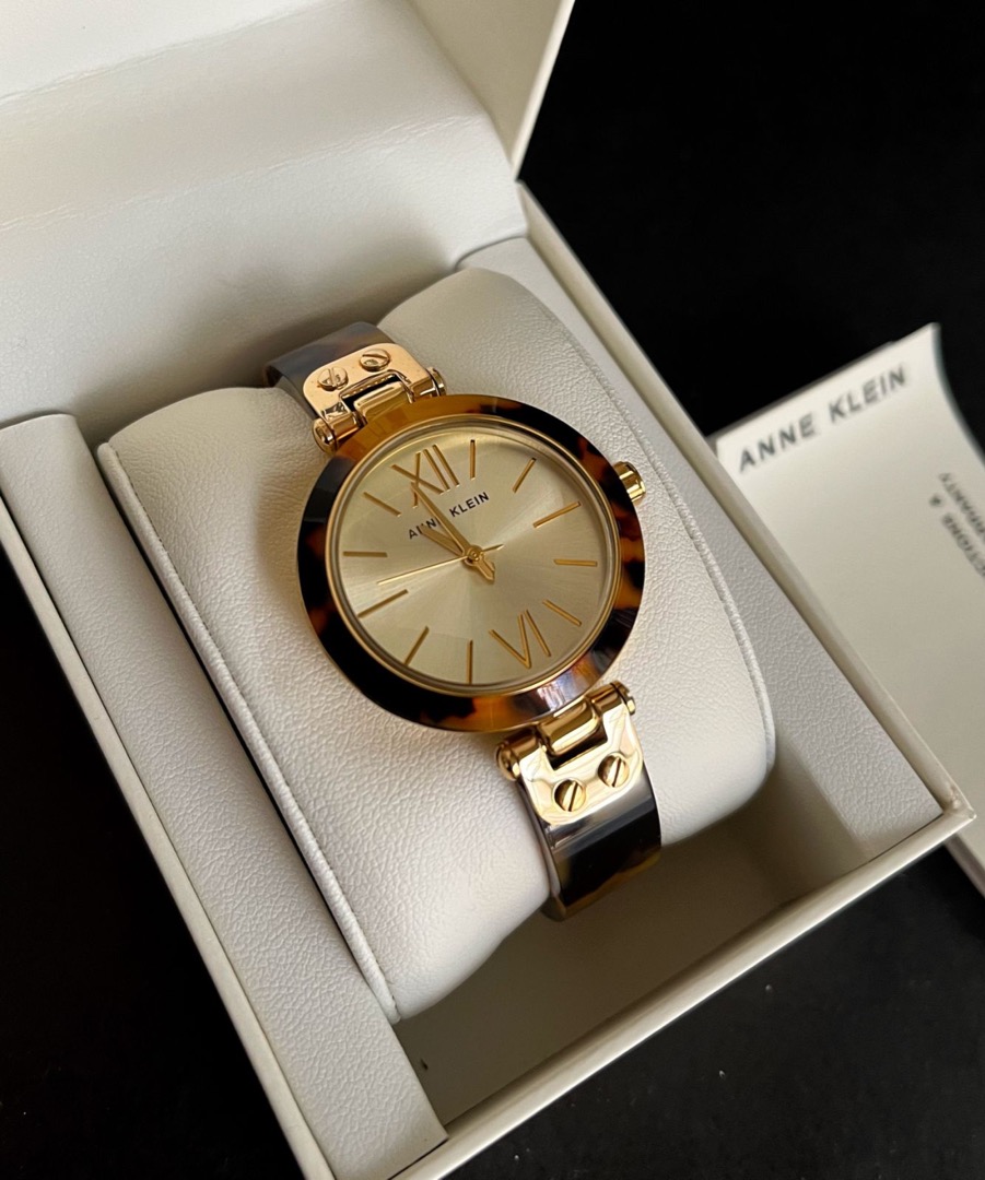 Anne klein tortoise watch top