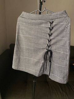 Black checkered skirt
