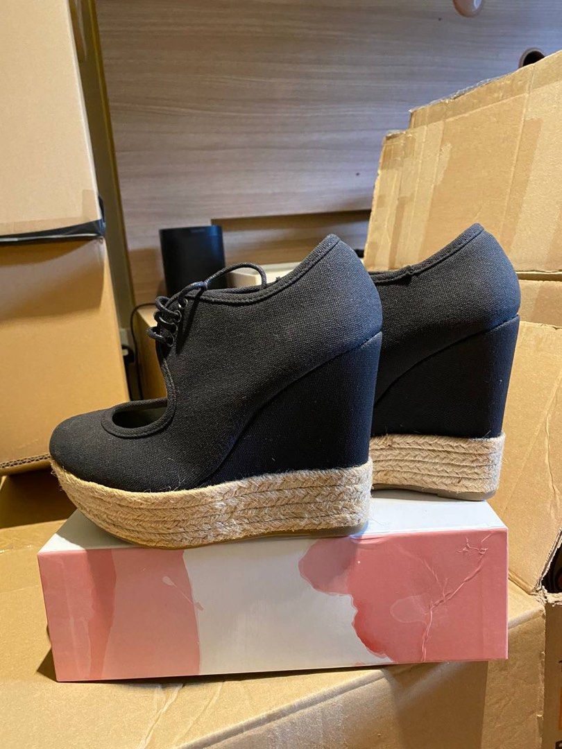 heels wedges black