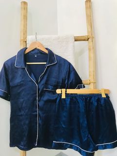Blue Silk Sleepwear