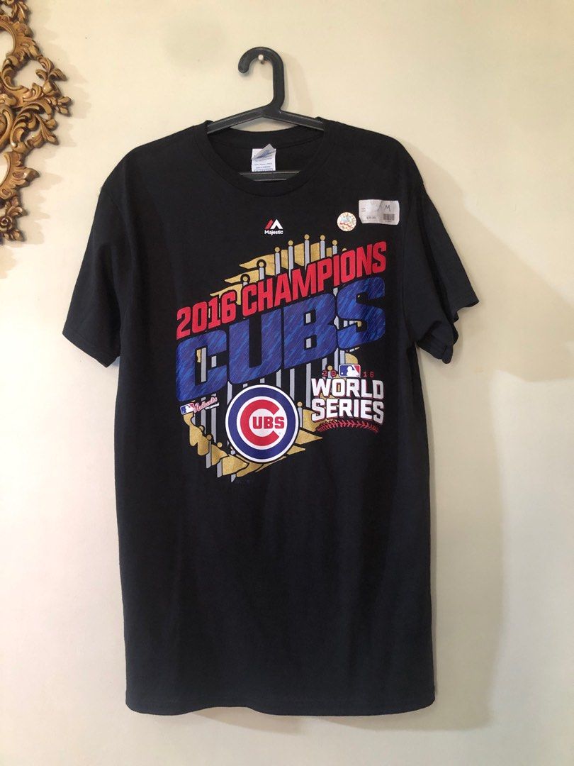 Chicago Cubs 2016 World Series Champions Gold Pinstripe Jersey Authentic