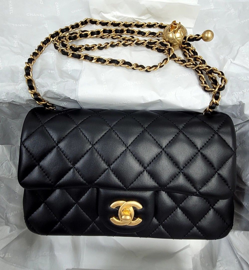 Chanel Flap Bag Pearl Crush, Luxury, Bags & Wallets on Carousell
