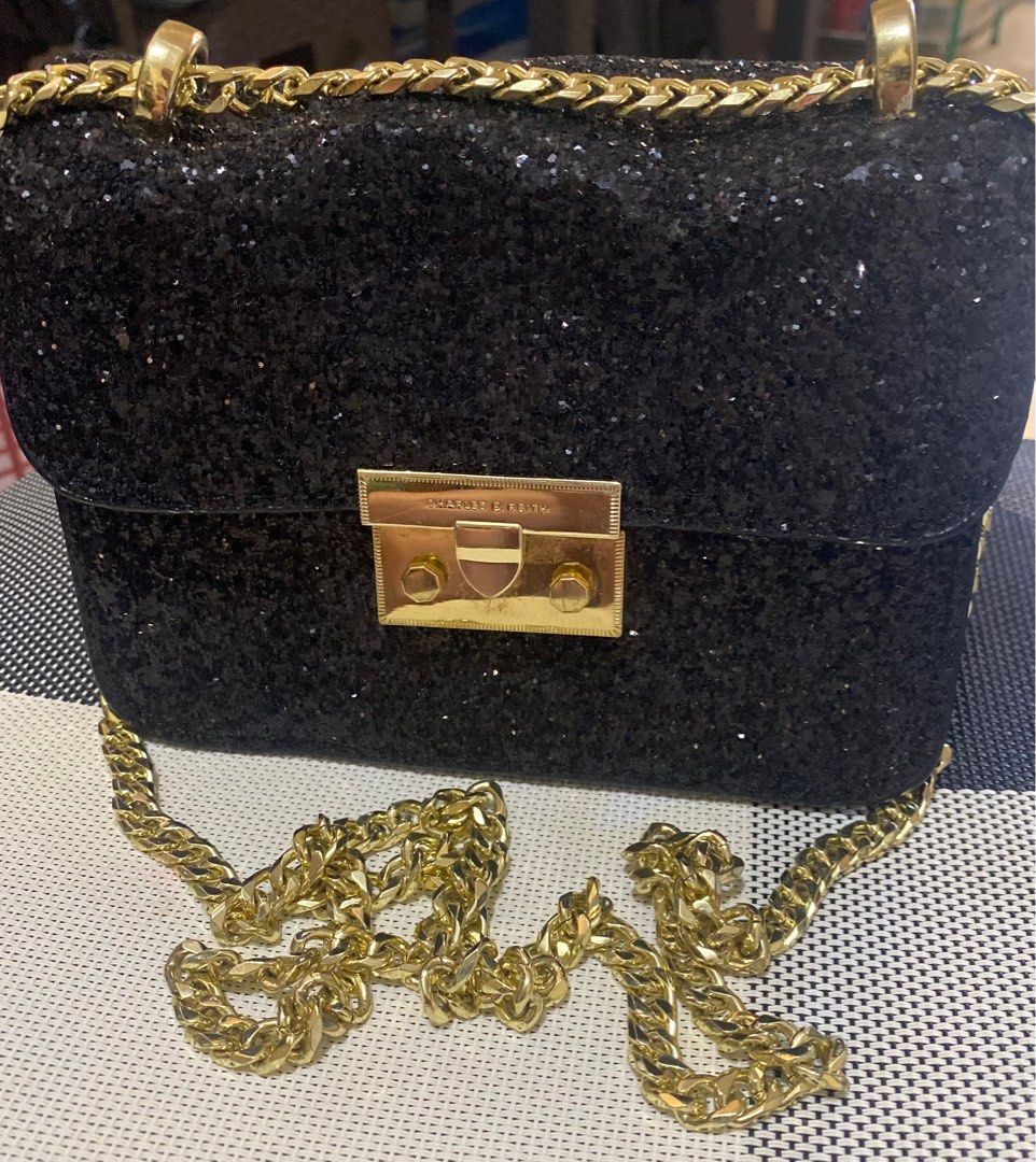 Charles and keith hot sale glitter sling bag