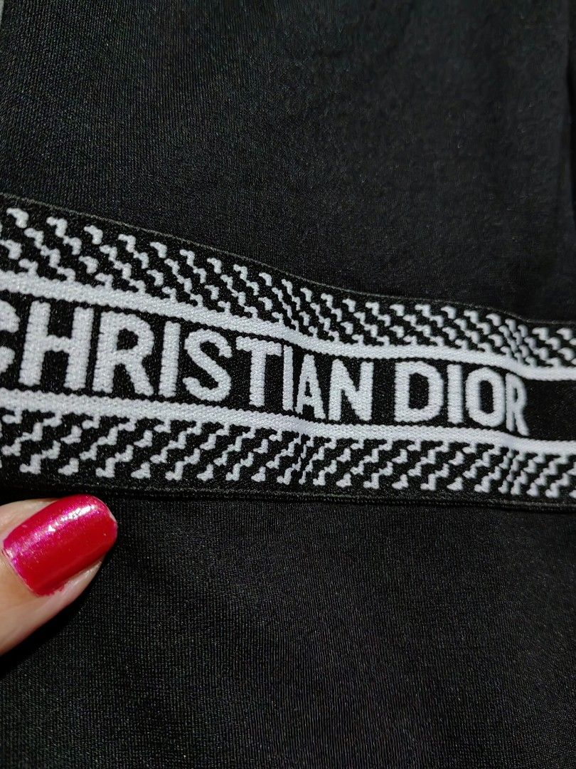 Christian Dior black leggings with logo, Women's Fashion, Bottoms, Other  Bottoms on Carousell