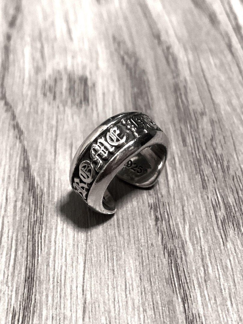 Chrome hearts scroll label ring discount