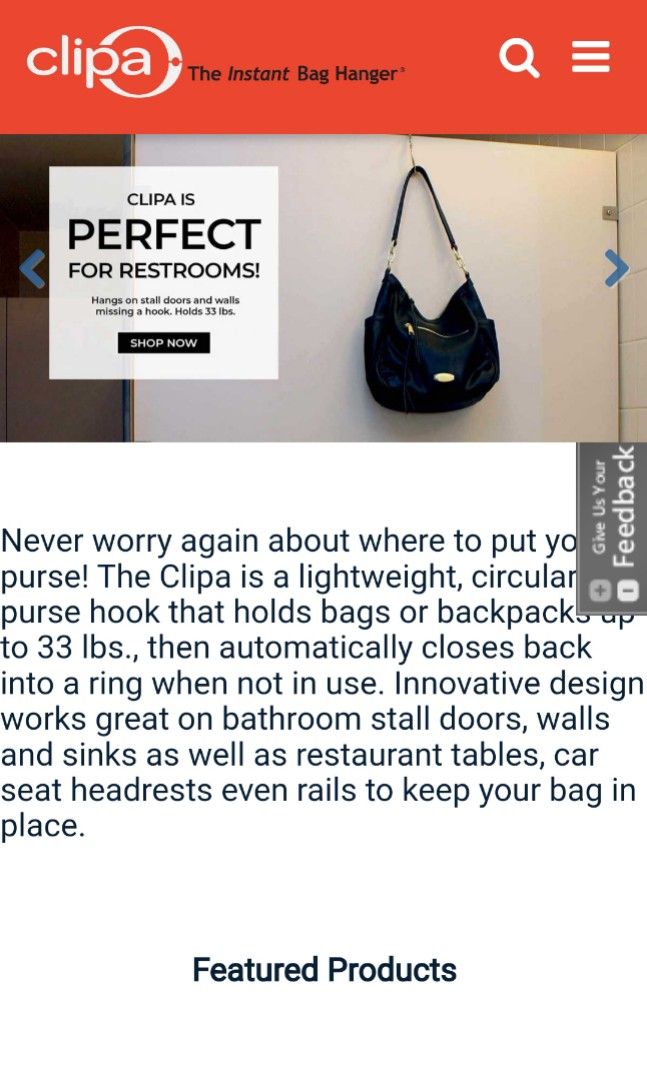 Stylish Clipa Handbag Hanger - Keep Your Bag Off the Floor